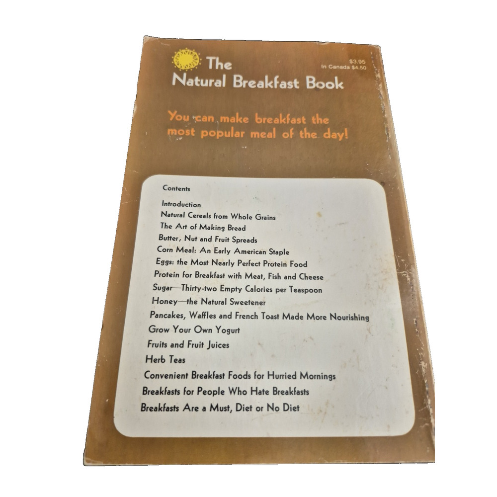 The Natural Breakfast Book by Rodale Press - paperback recipe book - 1973 1stED‎ - Picture 7 of 7